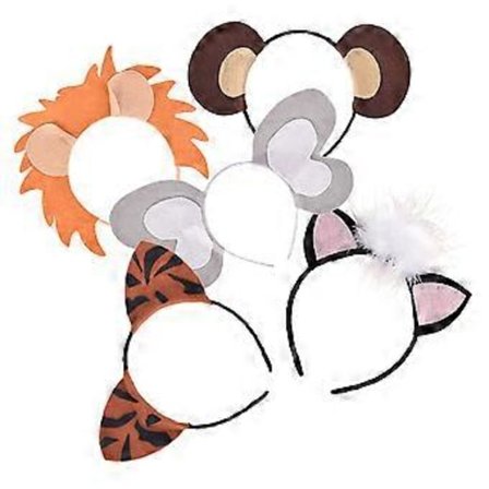 Dyreøre Hårbøjler Jungle Dyr Hovedbeklædning Festtøj til Børn Voksne Moderigtig Chic Stil 24,9x11,9x1 cm 5 stk