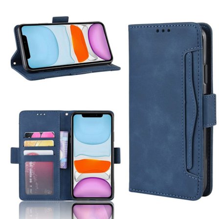 iPhone 12 Cover with Card slots - Blue