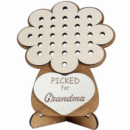 Mors dag Handplockad blomhållare, DIY-blomhållare som present till mormor från barnbarn