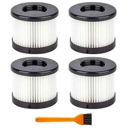4-pack 49-90-0160 HEPA Torrfilter för Milwaukee 49-90-0160 0882-20 M18 Kompakt Dammsugare med 1 Rengöringsborste