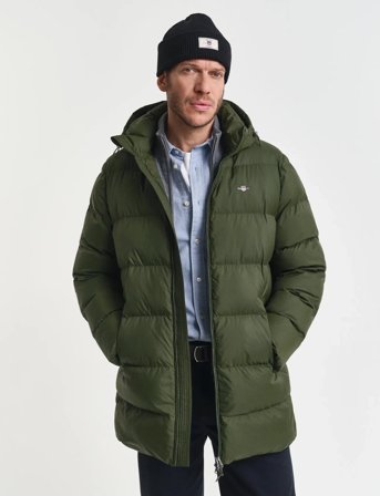 GANT Active Cloud Mid Length Jkt - Green - S