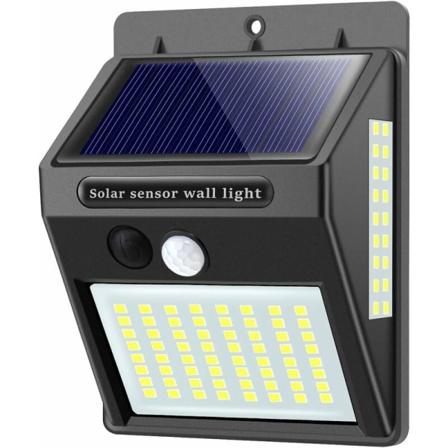 140LED tresidet Solar Væglampe Menneskelig Kropssensor Væglampe Velegnet til gangkorridorer, havelåger, hustage, gårdsvægge osv.