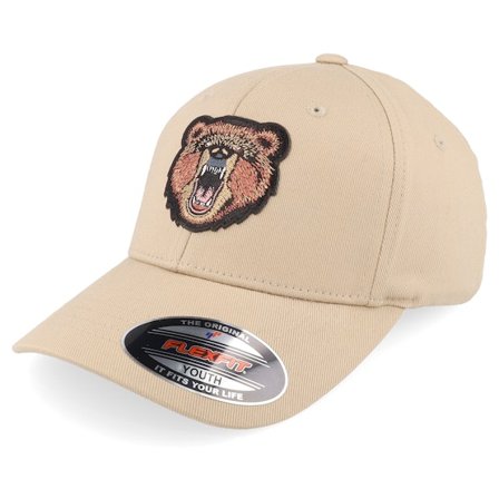Kinder Kiddo Cap - Beige flexfit Cap - Kinder Savage Bear Khaki Flexfit @ Hatstore