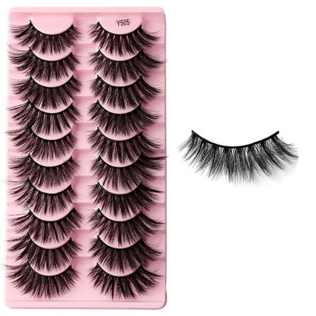 Nya fransar Mink Lösögonfransar Naturligt utseende Wispy Clear lash Band alska ögonfransar luffiga 3D Curly Strip Cat Eye ransar