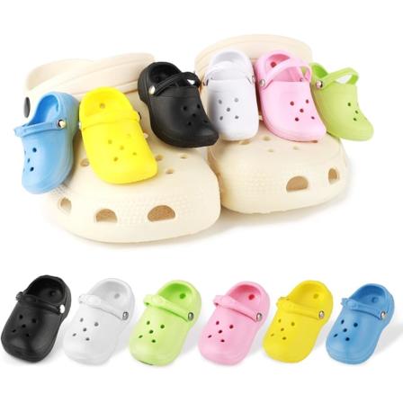 Mini Charms, 6 kpl, hauskat kenkäkoristeet, Mini Cute littte Crocs S
