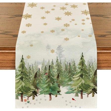 Julbordslöpare, Fluga Kök Matbord Dekoration kompatibel Utomhus Hemfest 33x183 cm