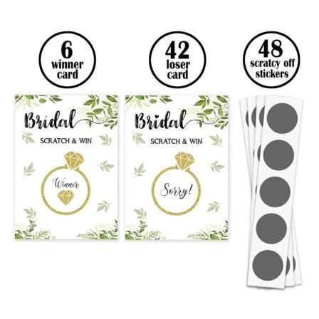 Brudespill Scratch Off Spillkort Sett Husholdningsgave Tilbehør til Bryllup Ferie Bursdag Nyttårsgave