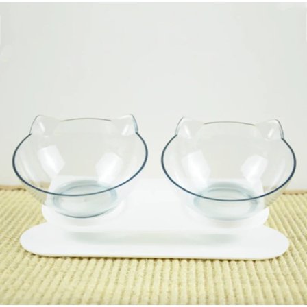 Halkfri dubbel kattskål husdjursskålar hundställning upphöjd husdjursmat vatten upphöjda husdjursartiklar husdjursmatning