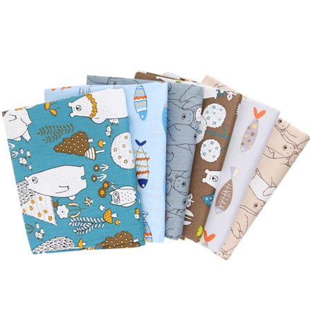 6 st bomullstwilltyg blandade mönsterfärg tyg handgjord DIY baby quiltning sytillbehör 50x40cm