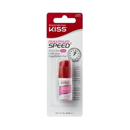 Kiss Kiss Maximum Speed Nail Glue Pink, Makeup, Kunstige Negle Og Tilbehør, Neglelim