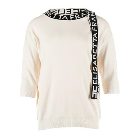 Elisabetta Franchi, Sweater Beige, Dames, Maat:XL,elastisch