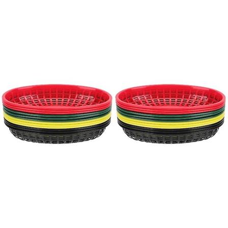 24 kpl Paistettujen Ruokien Säilytyskori Muoviset Välipalakorit Ranskalaiset Perunat Välipalakorit 24 kpl 24x15.5cm 24 pcs 24x15.5cm