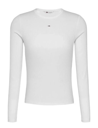 Tjw Slim Essential Rib Ls White Tommy Jeans