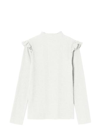 Nkfkulappa Ls Slim Top Tops T-shirts Long-sleeved T-shirts White Name It