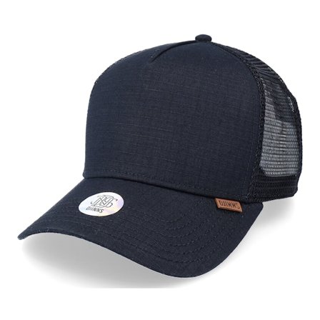 Djinns - Negro trucker Gorra - Ribstop Black Trucker @ Hatstore