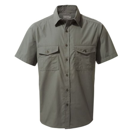 Craghoppers Men ́s Kiwi Shirtsleeve Shirt Men short-sleeved shirts Grey M