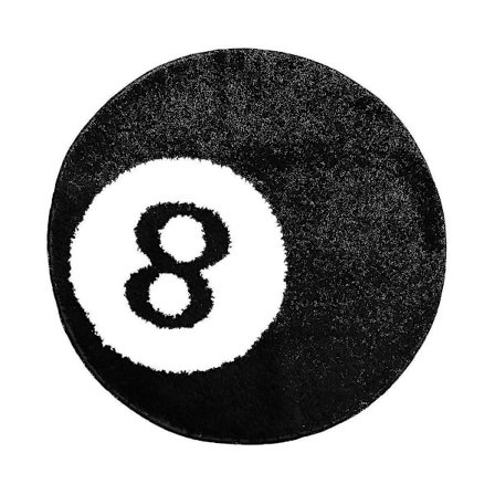 8 Ball Tæppe - 61 cm Hvidt & Sort Tæppe - Seje Tæpper og Æstetiske Tæpper til Soveværelse & Stue - yujia