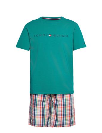 Cn Ss Short Woven Set Pyjama Vihreä Tommy Hilfiger