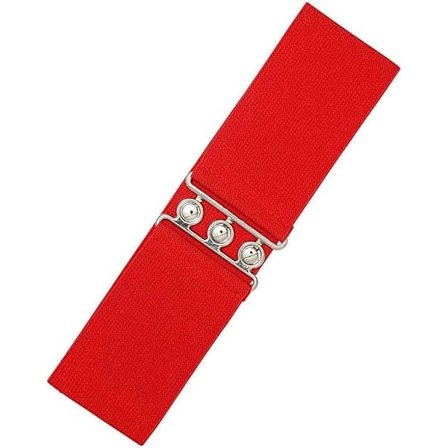 Retro Vintage Bälte | Elastiskt Bälte Damtillbehör | 50-tals Sjuksköterskebälte | Stretchbälte Med Silverspänne & Spänne | Midjebälte För Klänning