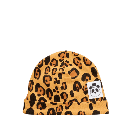 Mini Rodini Mössa Basic Leopard Baby Barnkläder stl. 86-152 Beige 40/42