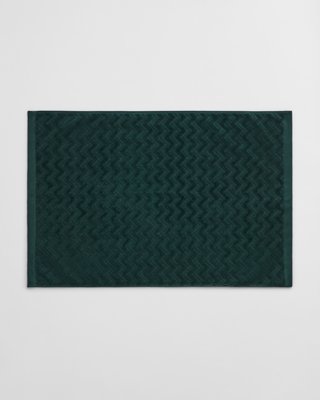 GANT - Jacquard fiskebensmønster baderomsmatte 60x90cm tartan green
