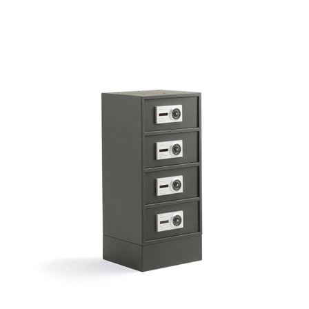 Värdeförvaringsskåp VALUE, flerfacksstapel, 4-fack, elkodlås