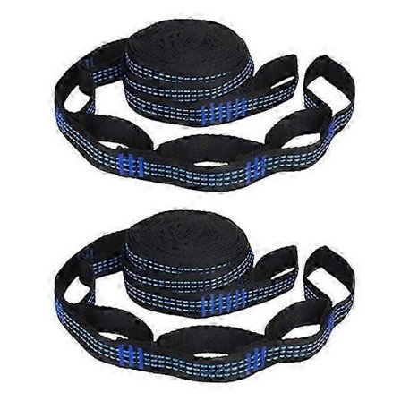 2 stk. 2 m Super Stærk Hængekøjestrop Udendørs Camping Hængekøje Have Gyngestropper Reb Høj Styrke Bærende Stroppereb [BR]