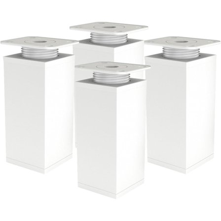 Møbelben - Justerbart ben Sofaben - Justerbart ben til møbler - Sæt med 4 - Vinklet 40x40mm - Metaludskiftningsdele - Passende tilbehør