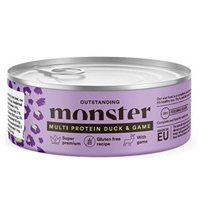 Monster Adult Cat, Duck/Game, 100g Dåse