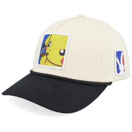 BOOM - Beige adjustable Cappellino - Poke Smoke Patch Rope Stone/Black Golfer A-Frame Adjustable @ Hatstore