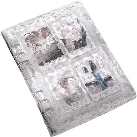 Lösbladigt fotoalbum, Transparent kortalbum, Innehåller 10 innersidor, Kristallribbat akrylomslag, Lämplig som present för bröllop, födelsedagar