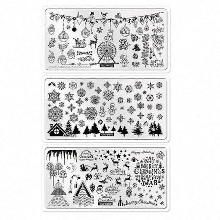 1 stk. Neglekunst Stemplingsskabelon til Negledesign DIY Manicure