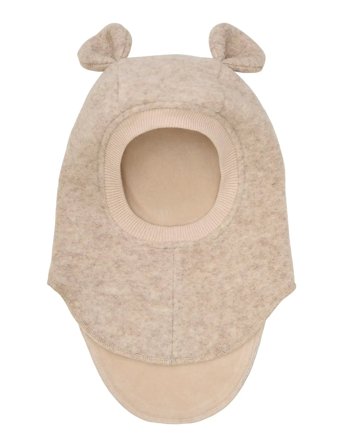 Balaclava Ears Wool Cream Huttelihut
