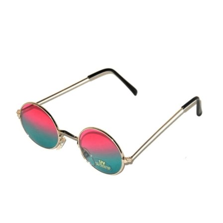 Pyöreät aurinkolasit - Vaaleanpunaiset/vihreät linssit linssit