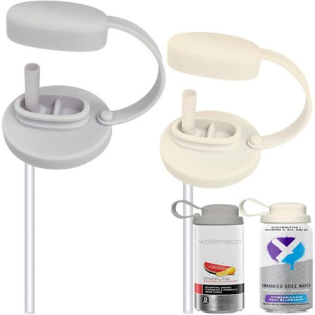 2025 Siste Modell 2 Stk Silikonbrusbokslokk med Sugerør, Bokslokk med Håndtak, Gjenbrukbare Bokstrekk for Standard Størrelse Drikke, Juice