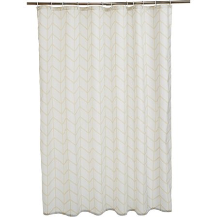 Duschdraperi tryckt tyg 180x200cm Beige Duschdraperi beige Material