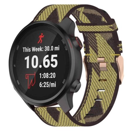 För Garmin Forerunner 245 20mm Nylon Woven Watch Band