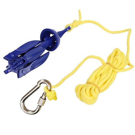 Holdbar Aluminium Foldbar Oppustelig Båd Kano Kajak Anker Reb