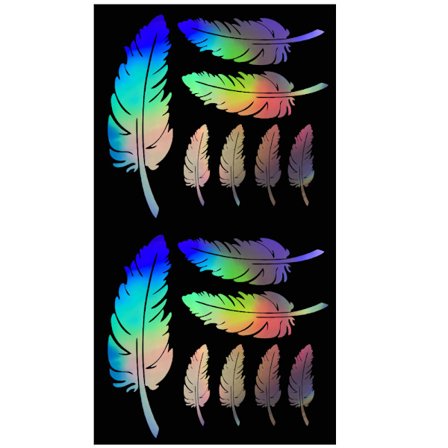 14 kpl Höyhenen Autotarrat (laser), Höyhenen Muotoiset Tarrat, Höyhenen Koristetarra, Vinyyli Autom