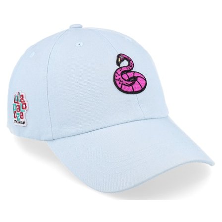 Hatstore - Blå unconstructed Caps - Lollapalooza Stockholm Flamingo Pastel Blue Dad Cap @ Hatstore