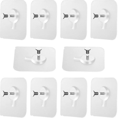 10 Stykker - Selvklæbende Søm Uden Boring - Selvklæbende Rammeklemme Krog