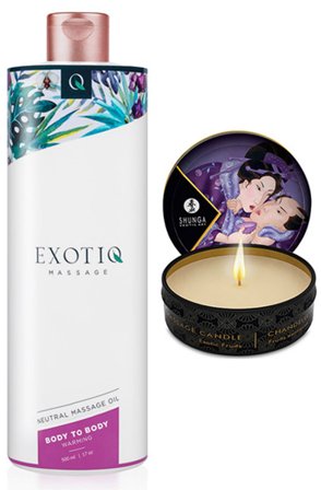 Massage Oil + Massage Candle - Woome.pl