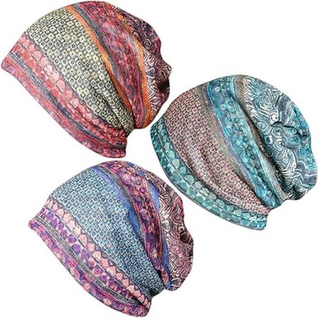 3-pak damehue, åndbar, glat, kemoterapi-hue