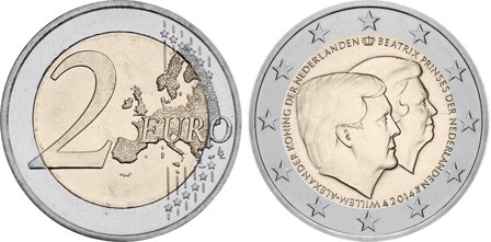 Holland 2014 - Dronning Beatrix - 2 euro mønt