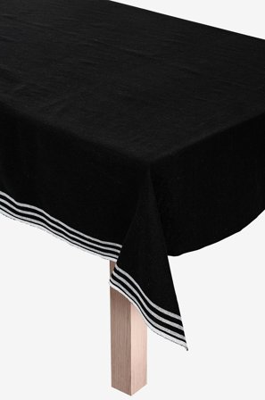 Markslöjd - Pöytäliina STENHILD 150x300 cm - Musta - Pöytäliinat - 150X350 - - Homeroom