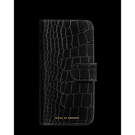 Magnet Wallet+ iPhone 16 Black Croco