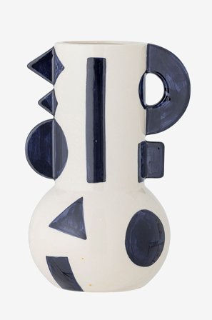 Bloomingville - Graphica Vas - Blå - Krukor & vaser - Från Homeroom