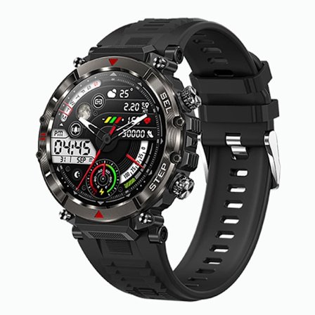 ##/Smartklokke Militær for menn Bluetooth Svar Ring##/