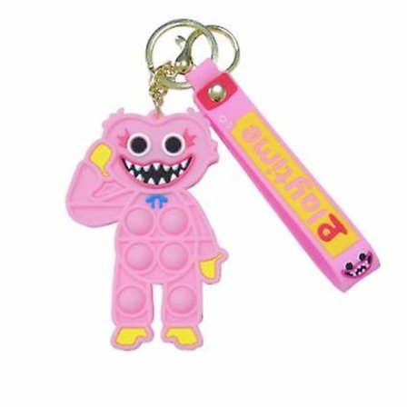 Poppy Playtime Huggy Wuggy nøglering (pink)