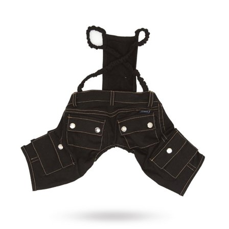 Puppy Angel - Stylish Overall Pants - Svart Small - Hundeklær, Koseklær, Fest & Utkledning, Hundesko på Doggie.no